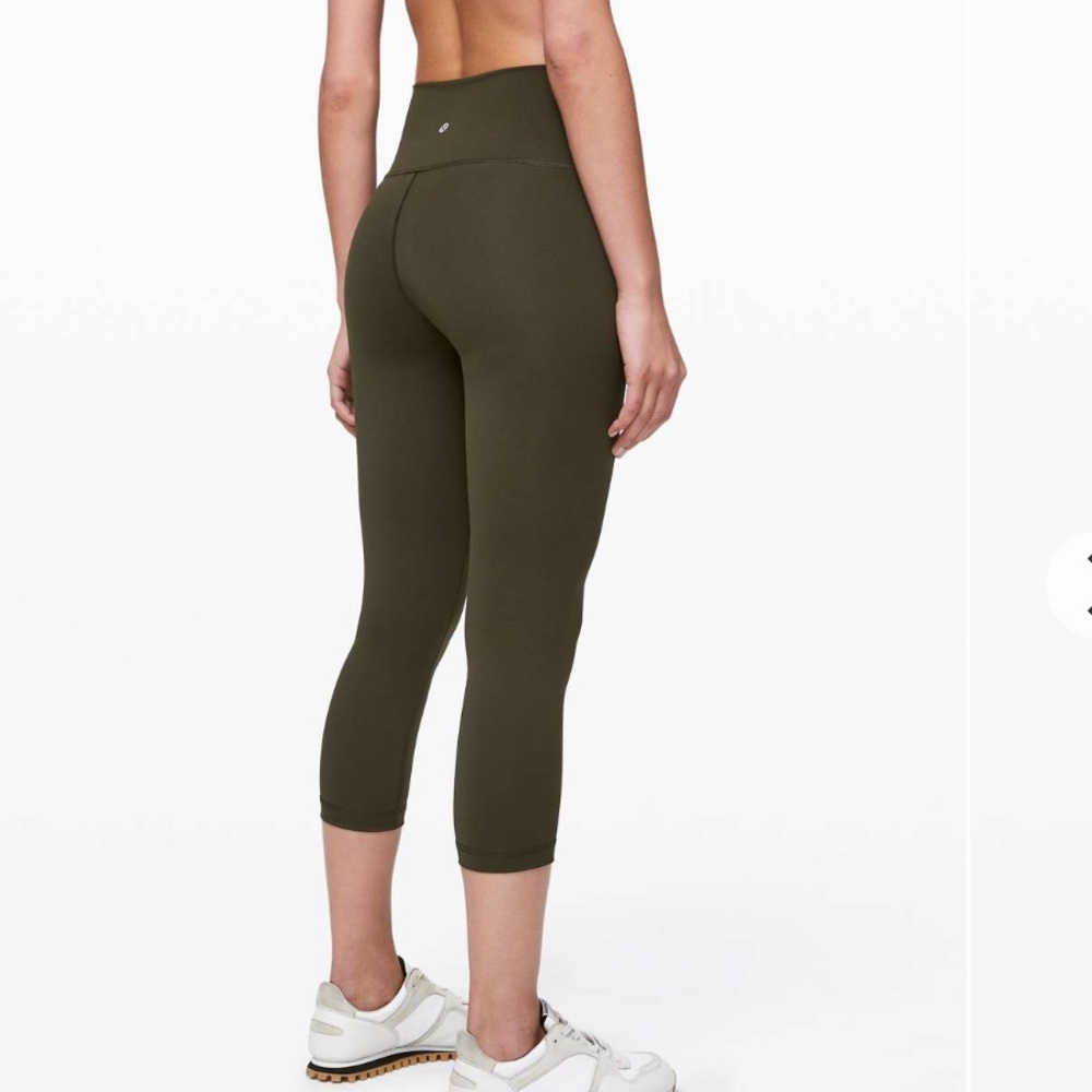 lululemon Wunder Under Crop High-Rise *Full-On Luxtreme 21” Dark Olive